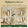 SoBuy Adjustable walk-in wardrobe 244x27x270cm KLS03-HG
