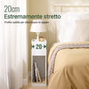 SoBuy FBT171-WN Comodino Camera da Letto Stretto, Tavolino Stretto con Cassetto e Ripiano, Comodino Moderno per Camera da Letto e Soggiorno, Bianco, 20 x 35 x 60 cm