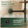SoBuy KLS20-SCH, Σχάρα τοίχου με 2 ράφια MDF, Σχάρα ρούχων που εξοικονομεί χώρο χωρητικότητας 45 kg, Ντουλάπα για κρεβατοκάμαρα και είσοδο, 91,5x48x220 cm, Industrial Black