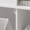 SoBuy BZR104-W Colonna Bagno da Terra e Mobile Lavanderia con Cesto, 6 Ripiani e 2 Cassetti, Bianco, 171x60x37 cm