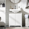 SoBuy BZR108-II-W Mobile Sottolavabo Bagno Mobile Base per Lavabo a Terra con 2 Ante Bianco 60x30x60cm