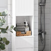 SoBuy BZR109-W Colonna Bagno Bianco Alta con 2 Armadietti e Vano Aperto - Mobiletto Salvaspazio 30x30x170cm
