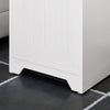 SoBuy BZR109-W Colonna Bagno Bianco Alta con 2 Armadietti e Vano Aperto - Mobiletto Salvaspazio 30x30x170cm
