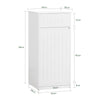 SoBuy BZR110-W Armadietto da Bagno con Cesto portabiancheria –Mobile Lavanderia con Cassetto – Armadio Compatto per Piccoli Spazi, Mobiletto Bagno Salvaspazio in Legno, 40x90x38cm, Bianco