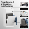 SoBuy BZR110-W Armadietto da Bagno con Cesto portabiancheria –Mobile Lavanderia con Cassetto – Armadio Compatto per Piccoli Spazi, Mobiletto Bagno Salvaspazio in Legno, 40x90x38cm, Bianco