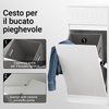SoBuy BZR110-W Armadietto da Bagno con Cesto portabiancheria –Mobile Lavanderia con Cassetto – Armadio Compatto per Piccoli Spazi, Mobiletto Bagno Salvaspazio in Legno, 40x90x38cm, Bianco