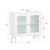 SoBuy Mobile sottolavabo con ante in vetro 60x30x58cm BZR115-W