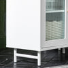 SoBuy Mobile sottolavabo con ante in vetro 60x30x58cm BZR115-W