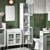SoBuy Colonna bagno con ante in vetro 30x30x171cm BZR118-W