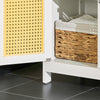SoBuy Mobiletto cassettiera in rattan 60x35x88cm BZR120-W
