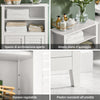 SoBuy BZR13-W Armadio da Bagno – Mobile da Bagno Salvaspazio con Ripiani e Porte, Credenza in Legno Stretto per Corridoio e Soggiorno, Bianco, 60 x 90 x 26 cm