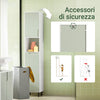 SoBuy BZR137-GR Mobile Alto Bagno Salvaspazio con Sacco Portabiancheria – Colonna Bagno Stretta con Ripiani, Armadietto per Lavanderia, WC o Bagni Piccoli, Bianco e Verde, 167x31x30cm