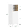 SoBuy BZR146-W Mobiletto per Bagno e Lavanderia con Cesto Portabiancheria - Cassettiera Salvaspazio, Mobili Multiuso Bagno, Bianco 35x30x105cm