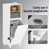 SoBuy BZR146-W Mobiletto per Bagno e Lavanderia con Cesto Portabiancheria - Cassettiera Salvaspazio, Mobili Multiuso Bagno, Bianco 35x30x105cm