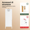 SoBuy BZR154-W Mobiletto Bagno Salvaspazio con Cesto Portabiancheria – Mobile Bagno Bianco 30x30x87 cm con Anta a Ribalta, Armadietto da Bagno Moderno per Bagni Piccoli, WC o Lavanderie