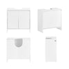 SoBuy BZR157-W Mobile Sottolavabo per Bagno, Mueble da Bagno Salvaspazio con Ripiani Regolabili, Bianco, MDF, 60x61x30 cm