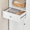SoBuy BZR17-W Mobile alto Colonna bagno salvasapzio con cassetto e armadietto L40*P35*A161 cm