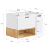 SoBuy Mobile base per lavabo 80x46x54cm BZR178-WN