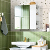 SoBuy Armadietto pensile con specchio 57x30x61 cm BZR184-W