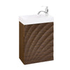 SoBuy Mobile Sottolavabo con 1 Anta, Armadietto Bagno, Mobile Sospeso con Lavabo, Mobiletto Salvaspazio, Marrone 40x22x56cm BZR197-N