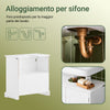SoBuy BZR205-W Mobile Sottolavabo Bagno 60 cm, Mobiletto Salvaspazio con Ripiani Regolabili, Armadietto Bagno in MDF Resistente all'Umidità, Bianco, 60x30x60cm