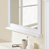 Sobuy BZR212-W Стенна къща за баня с огледало-бяла окачен шкаф за баня 60x6x53.5 cm в MDF E1 и стъкло, шкаф за баня, окачен с рафт
