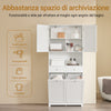 SoBuy BZR215-W Mobile Bagno Salvaspazio con 2 Cesti Portabiancheria e 2 Cassetti Colonna Bagno Stretta 78x38x181cm Armadietto con Ripiano Aperto e Vano per Famiglie e Piccoli Spazi