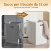 SoBuy BZR215-W Mobile Bagno Salvaspazio con 2 Cesti Portabiancheria e 2 Cassetti Colonna Bagno Stretta 78x38x181cm Armadietto con Ripiano Aperto e Vano per Famiglie e Piccoli Spazi