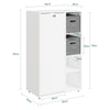 SoBuy BZR218-W Dulap baie cu economie de spațiu cu coș de rufe - Dulap pentru rufe alb Dulap baie îngust cu 2 sertare din material Dulap economisitor de spațiu 50x30x105 cm