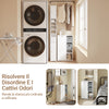 SoBuy BZR218-W Dulap baie cu economie de spațiu cu coș de rufe - Dulap pentru rufe alb Dulap baie îngust cu 2 sertare din material Dulap economisitor de spațiu 50x30x105 cm