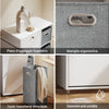 SoBuy BZR218-W Dulap baie cu economie de spațiu cu coș de rufe - Dulap pentru rufe alb Dulap baie îngust cu 2 sertare din material Dulap economisitor de spațiu 50x30x105 cm