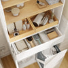 SoBuy BZR241-E-W Mobile Colonna Bagno con 3 Ante e Cassetto, Presa Elettrica, Bianco - immagine 9/12