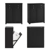SoBuy BZR33-II-SCH Mobiletto bagno con portabiancheria - Mobile bagno salvaspazio con 2 cassetti e 2 sacchi estraibili - Mobiletto lavanderia per ingresso o cucina in MDF, Nero, 78x38x90cm