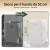 SoBuy BZR33-II-W Mobiletto bagno con portabiancheria - Mobile bagno salvaspazio con 2 cassetti e 2 sacchi estraibili - Mobiletto lavanderia per ingresso o cucina in Legna, Bianco, 78 x 38 x 90 cm