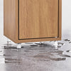 SoBuy BZR34-II-PF Colonna Bagno Stretta – Mobile Bagno Idrorepellente, Alto con Ripiani Regolabili e Cassetto – Armadietto Salvaspazio di Legno, Colore legno, 20x180x20cm