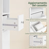 SoBuy BZR34-II-W Colonna Bagno Stretta – Mobile Bagno Idrorepellente, Alto con Ripiani Regolabili e Cassetto – Armadietto Salvaspazio, MDF, Bianco, 20x180x20cm