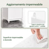 SoBuy BZR34-II-W Colonna Bagno Stretta – Mobile Bagno Idrorepellente, Alto con Ripiani Regolabili e Cassetto – Armadietto Salvaspazio, MDF, Bianco, 20x180x20cm