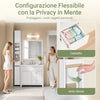 SoBuy BZR34-WN Armadio colonna bagno, Mobile alto con 2 Ante e 1 cassetto, Mobiletto bagno salvaspazio 20x20x180 Bianco-Naturale