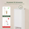 SoBuy BZR34-W Colonna Bagno Stretta – Mobile Bagno Idrorepellente, Alto con Ripiani Regolabili e Cassetto – Armadietto Salvaspazio, MDF, Bianco, 20x180x20cm