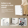SoBuy BZR54-K-W, Dulap de baie compact cu roți, dulap îngust de 20 cm cu 3 sertare, dulap de baie compact din lemn pentru băi mici, toaletă și bucătărie, alb, 60x20x82,3 cm
