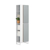 SoBuy BZR76-HG Mobile alto da bagno Colonna bagno con ripiano aperto Armadio salvaspazio Grigio chiaro L50xP30xA181m