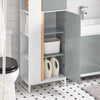 SoBuy BZR76-HG Mobile alto da bagno Colonna bagno con ripiano aperto Armadio salvaspazio Grigio chiaro L50xP30xA181m