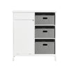 SoBuy Credenza con portabiancheria 80x38x91cm BZR77-W