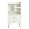 Sobuy Леене на спалня гърди от чекмеджета Бели нощни шкафчета Нощни шкафчета с 2 чекмеджета и 3 рафтове FBT100-W рафтове