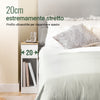 Vorverkauf SoBuy FBT111-E-WN Schmaler Nachttisch mit einer Breite von 20 cm, Beistelltisch mit Schublade, Nachttisch mit USB-Anschlüssen, für Schlafzimmer und Wohnzimmer, Weiß und Holzfarbe, Maße 20 x 35 x 60 cm