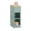 SoBuy FBT111-GR Comodino Stretto 20cm con Cassetto e 2 Ripiani - Tavolino da Notte Sottile Verde 20x35x61 cm