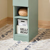 SoBuy FBT111-GR Comodino Stretto 20cm con Cassetto e 2 Ripiani - Tavolino da Notte Sottile Verde 20x35x61 cm