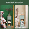 SoBuy FBT111-GR Comodino Stretto 20cm con Cassetto e 2 Ripiani - Tavolino da Notte Sottile Verde 20x35x61 cm