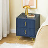 Sobuy FBT115-B легло, нощно шкафче с 2 чекмеджета, модерна маса за спалня и хол, син L40 x P40 x A47 cm