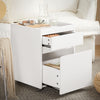 Sobuy Office Crolley Wardrobes Translatable Archive Table Bad Bed Printer с бели колела 40x40x54cm FBT121-W